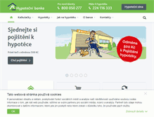 Tablet Screenshot of hypotecnibanka.cz